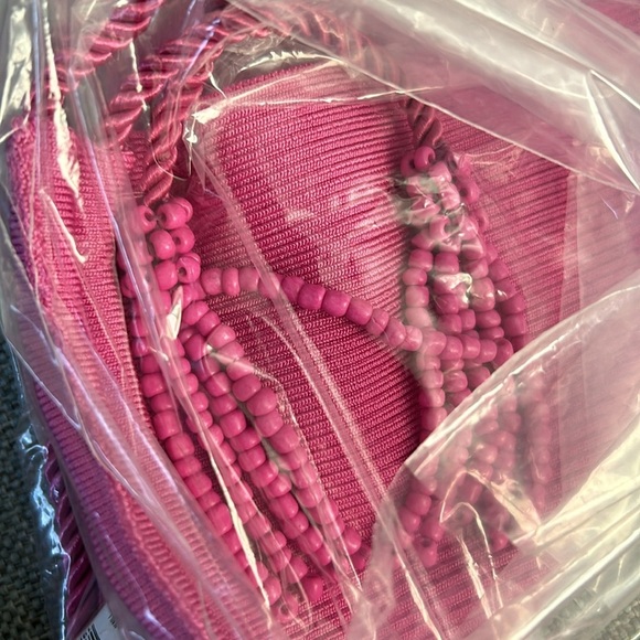 FARM Rio PINK KNIT HALTER CROP TOP Size XL - Picture 10 of 13